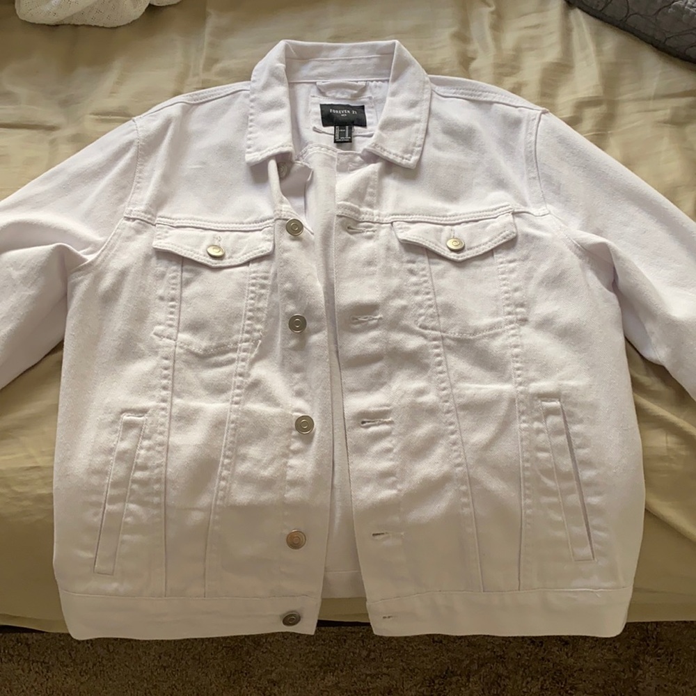 Forever 21 Denim Jacket (White)